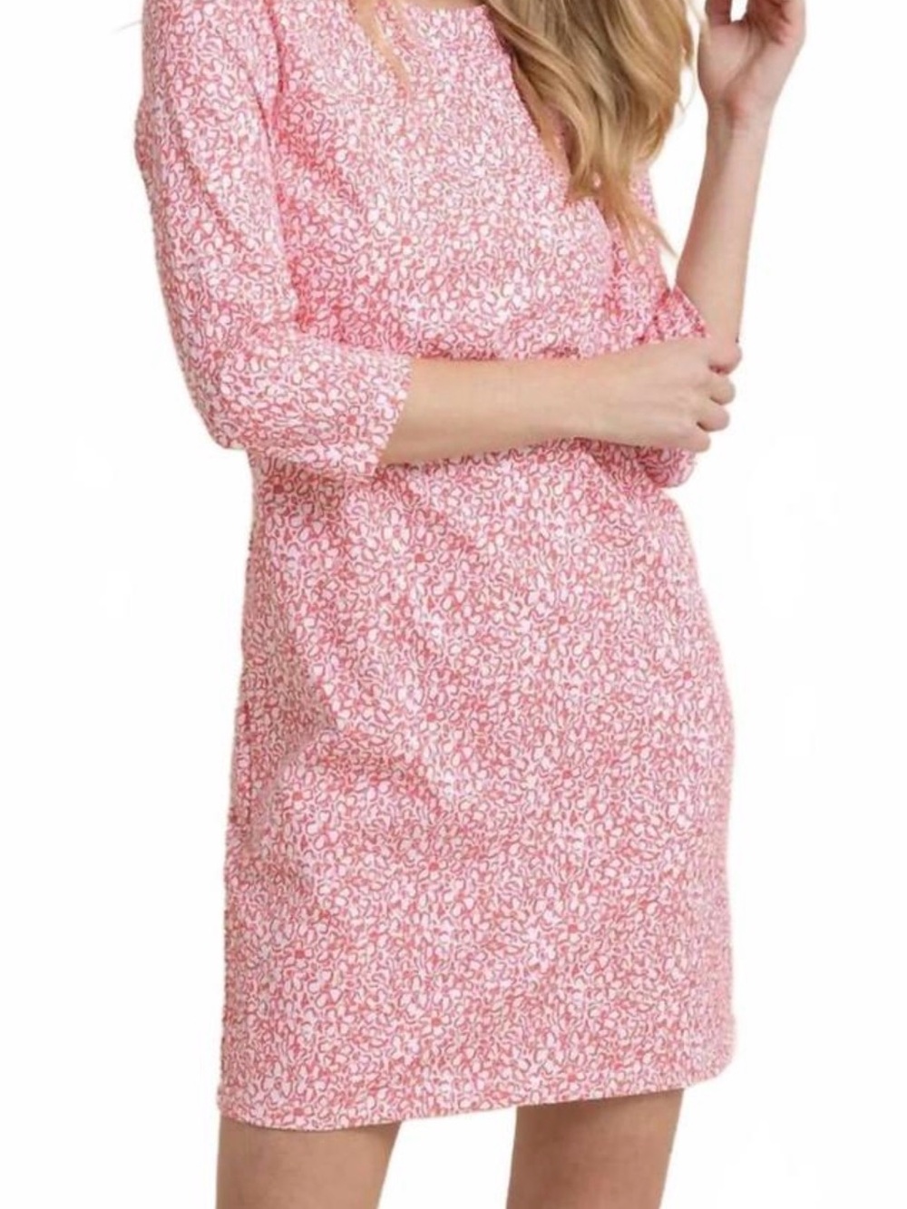 Southern Tide Coral Leira That Floral Feeling Print Performance Dress Size XL